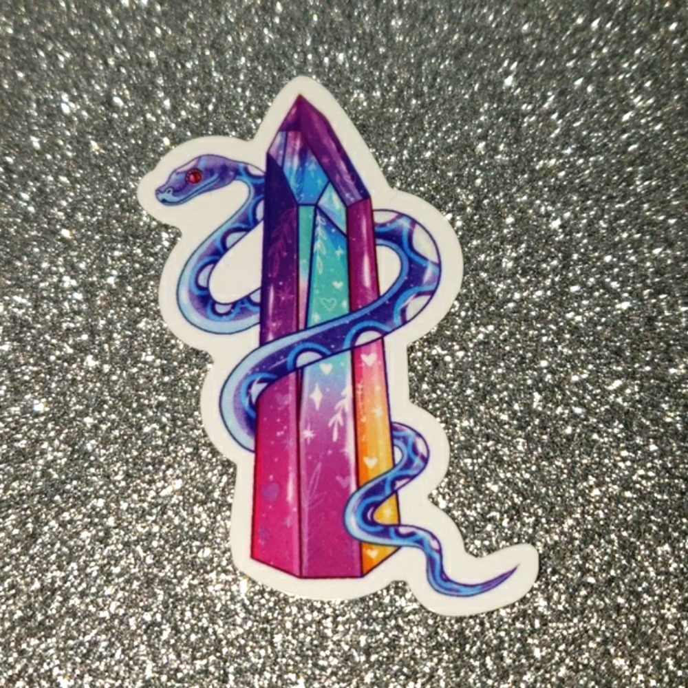 Art GOTHIC PASTLE crystal snake waterproof sticker